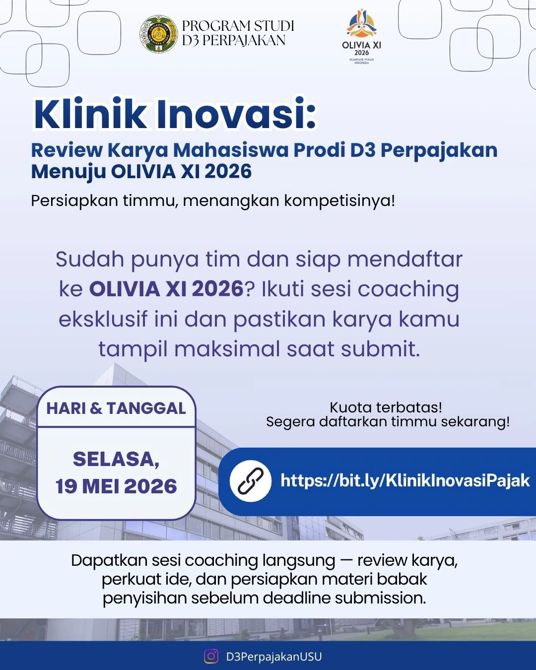 Klinik Inovasi: Review Karya Mahasiswa Prodi D3 Perpajakan Menuju OLIVIA XI 2026